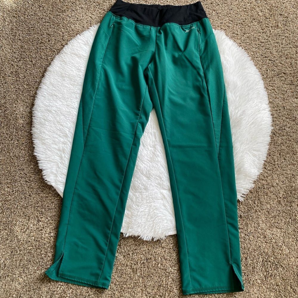 Jockey Scrub Pants Green Pull On Elastic Waist Zipped‎ Pocket Womens XSP